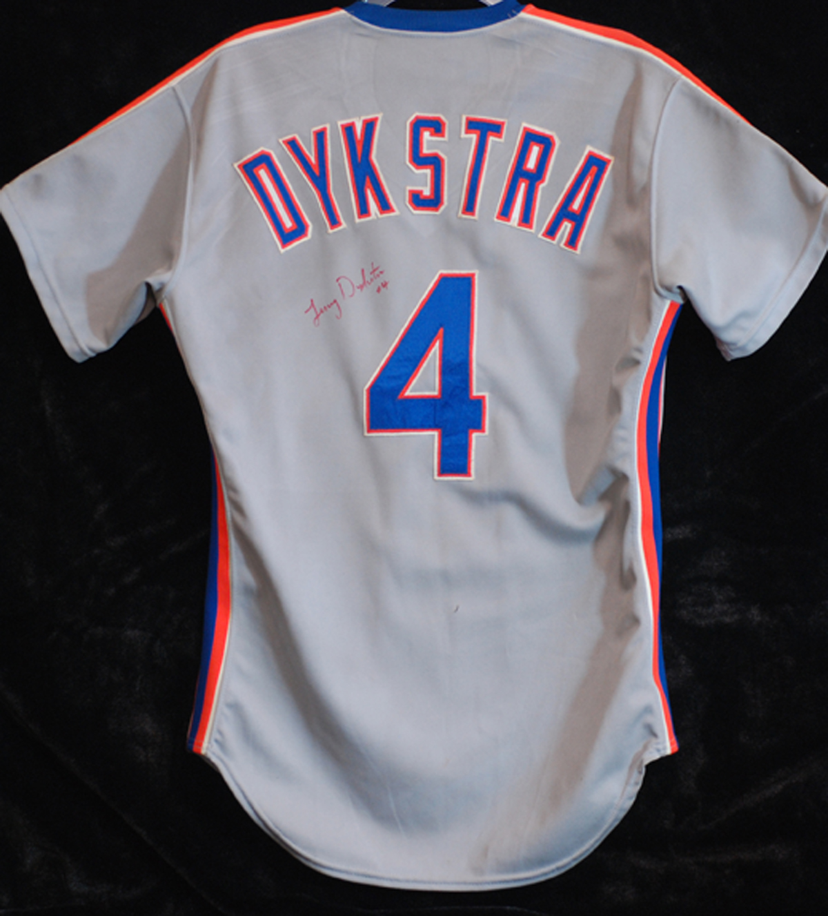 Lot Detail - Lenny Dykstra Signed Game-Used 1988 Mets Away Jersey