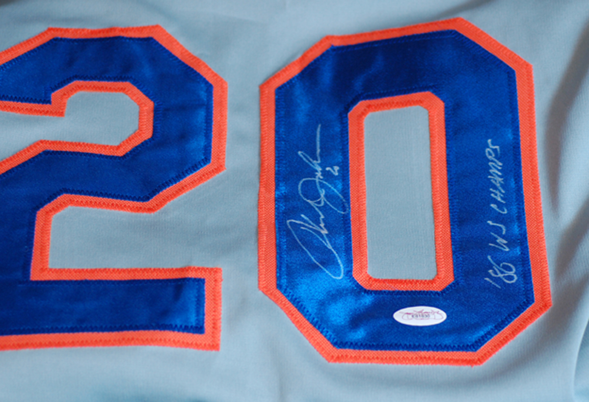 Lot Detail - Howard Johnson Signed Mets Throwback Jersey Inscribed