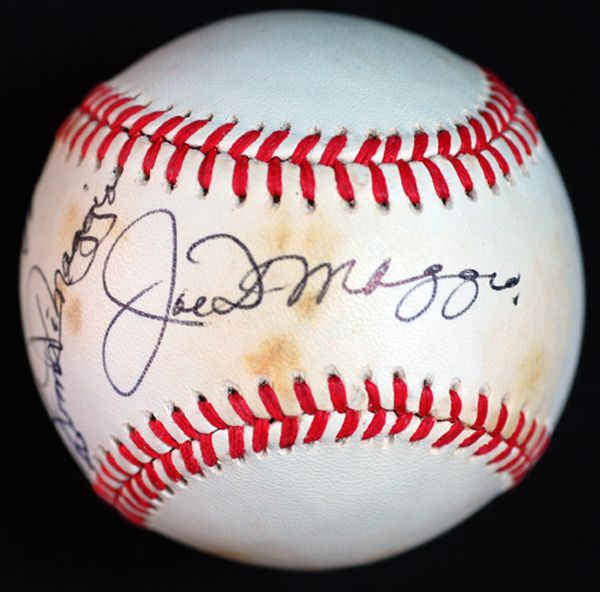 DiMaggio Brothers Multi-Signed ONL Baseball (3 Signatures) - Joe, Dom & Vince