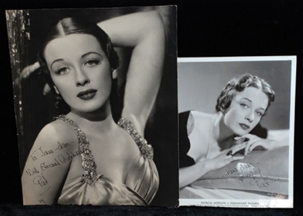 Patricia Morison Signed Photos lot of 2