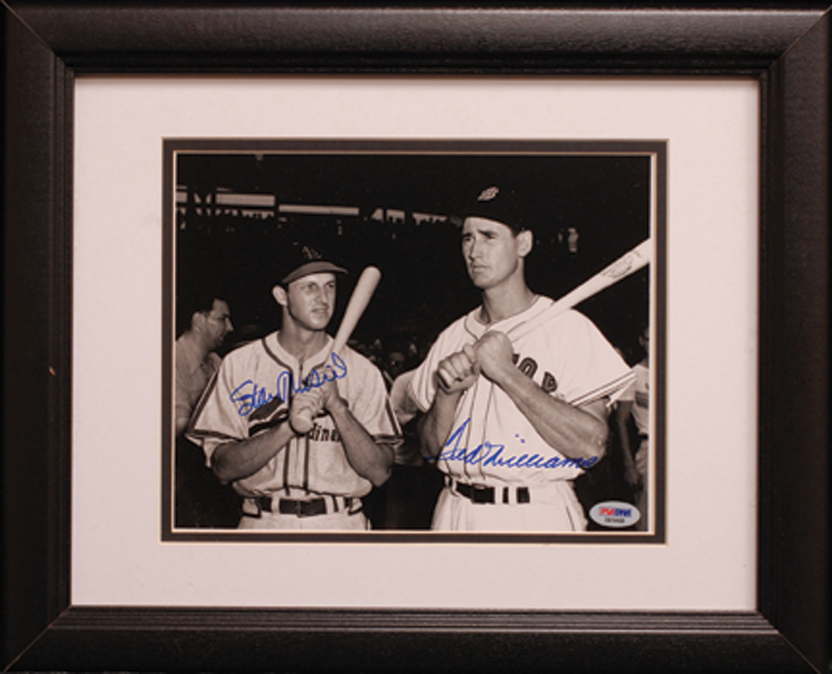 Lot Detail Ted Williams Stan Musial Signed X Photo Psa Dna