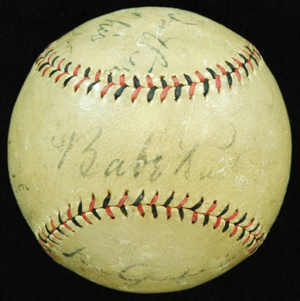 Babe Ruth & Lou Gehrig Dual-Signed Official League Baseball (JSA)