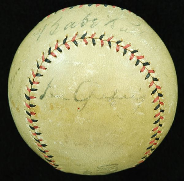 Babe Ruth & Lou Gehrig Dual-Signed Official League Baseball (JSA)