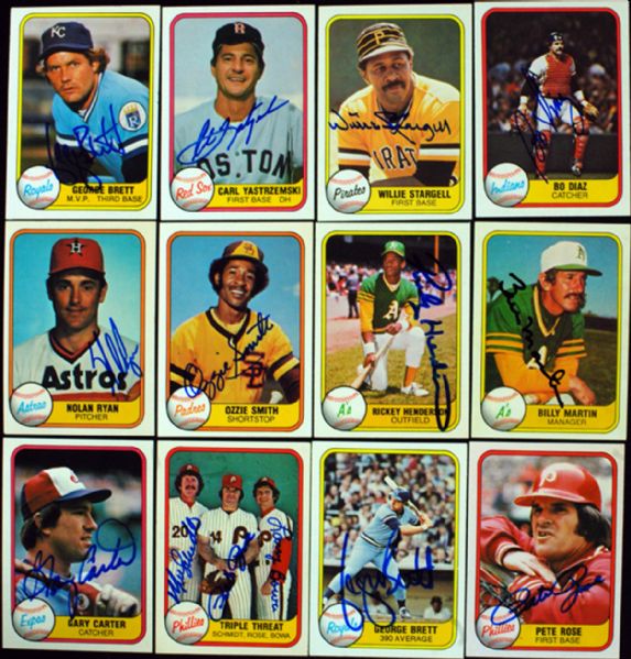 1981 Fleer Baseball Complete Signed Set (660)