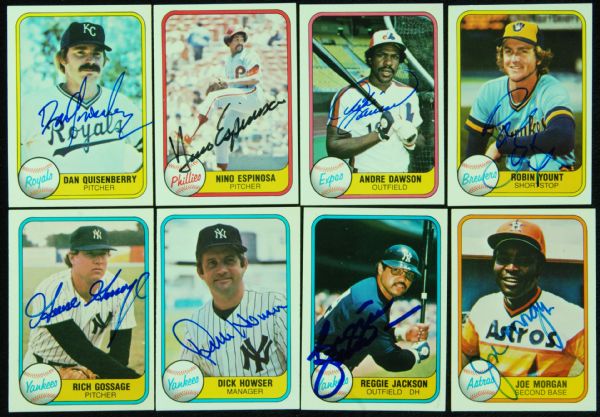 1981 Fleer Baseball Complete Signed Set (660)