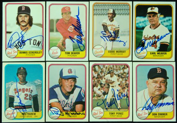 1981 Fleer Baseball Complete Signed Set (660)