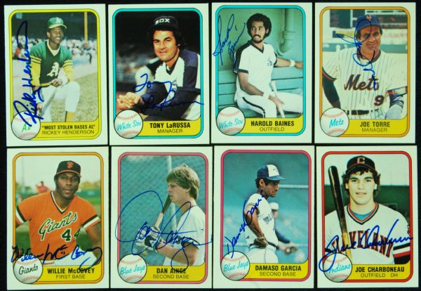 1981 Fleer Baseball Complete Signed Set (660)