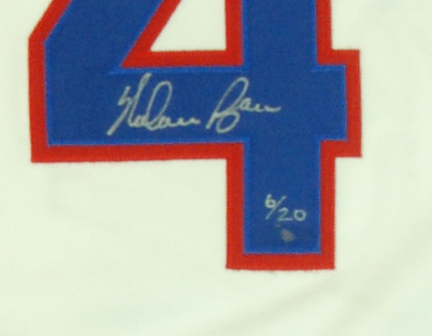 Nolan Ryan Signed Authentic Mitchell Ness Texas Rangers Stat