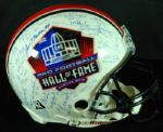 NFL HOFer Multi-Signed HOF Logo Full-Size Helmet (47 Signatures)