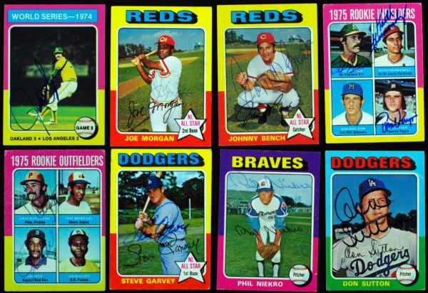 1975 Topps Baseball Signed Near-Complete Set (622/660)