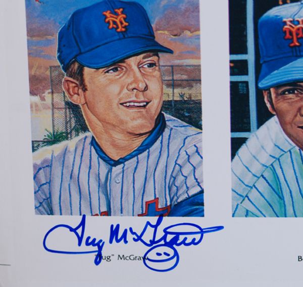 1969 Mets 25th Reunion Signed Sheets lot of 25 (McGraw)