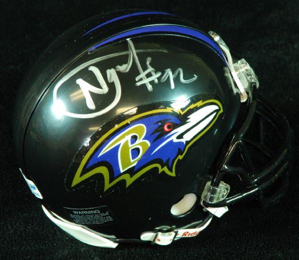Haloti Ngata Signed Ravens Mini-Helmet (PSA/DNA)