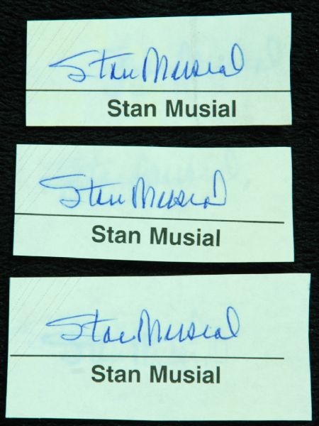 Stan Musial Cut Signatures (3)