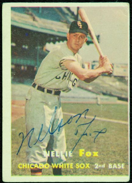 Nellie Fox Signed 1957 Topps Card (PSA/DNA)