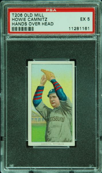 1909-11 T206 Howie Camnitz Hands On Head (Old Mill) PSA 5