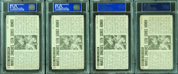 1964 Topps Giants PSA-Graded Mickey Mantle lot of 4