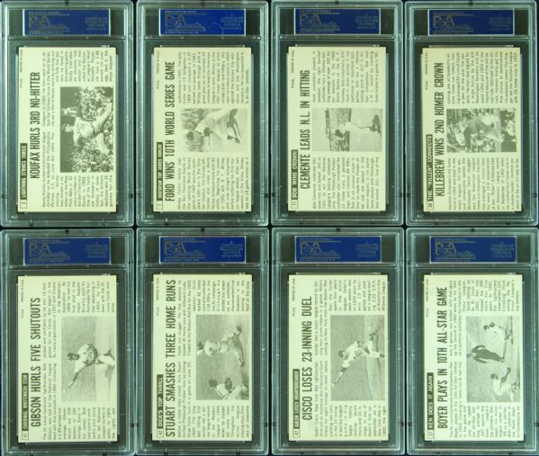 1964 Topps Giants PSA-Graded lot of 8 with Clemente, Koufax