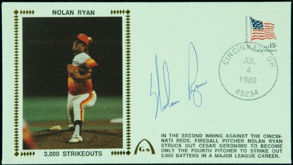 Nolan Ryan Signed First Day Cover