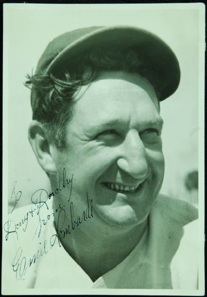 Ernie Lombardi Signed 5x7 Original Photo