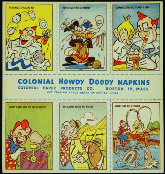 1951 Howdy Doody Magic Uncut Panel of 6