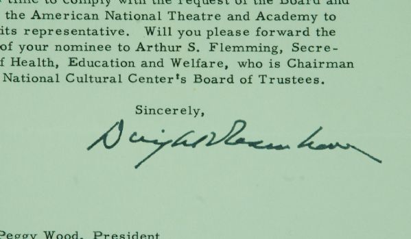 Dwight Eisenhower Signed White House Letter (1960)