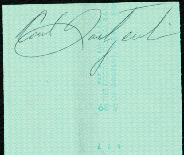 Carl Yastrzemski Endorsed Team-Issued Check Dated 11/14/75 (following 1975 World Series)