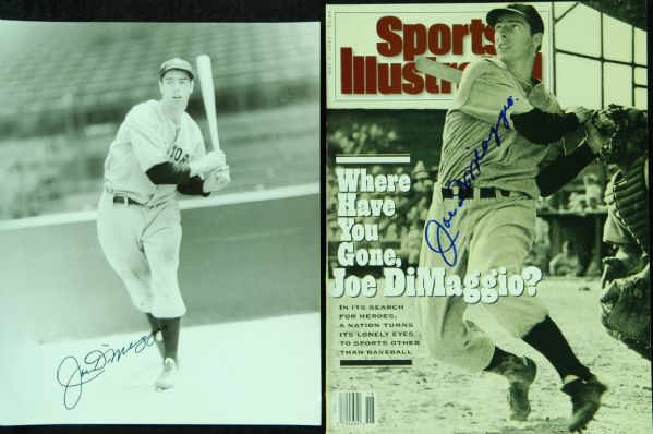 Joe DiMaggio Signed 8x10 Photo & Magazine Cover (2)