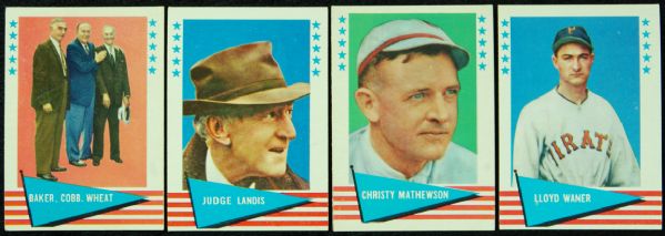 1960 and 1961 Fleer Greats Group Lot of (23) and (68)