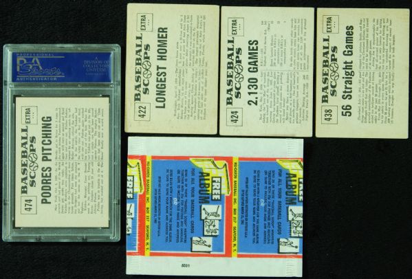 1961 Nu-Card Scoops Complete Set Plus Wrapper (81)