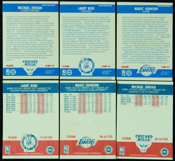 1987-88 Fleer Basketball Complete Set Plus Stickers (143)