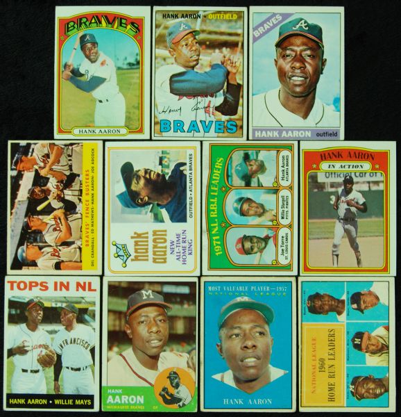 Vintage Topps Henry Aaron Lot of 11