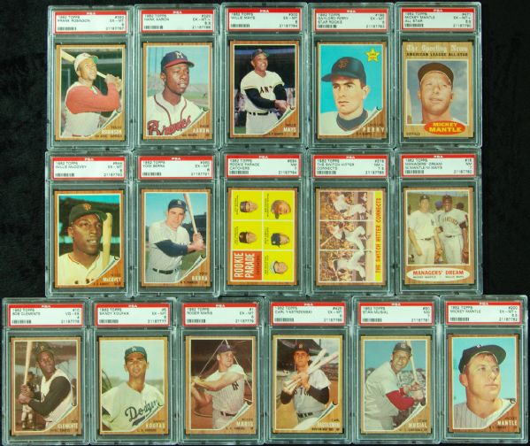 Super High-Grade 1962 Topps Baseball Complete Set (598)
