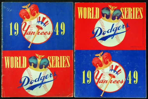1949 World Series Programs (2) with both Yankees & Dodgers versions