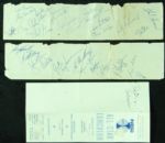 1963 NBA All-Star Team-Signed Sheets (26 Signatures) with Chamberlain & Russell (PSA/DNA)