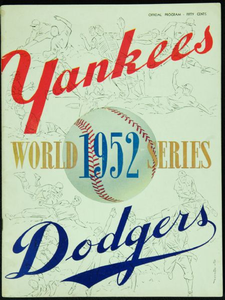 1952 World Series Program - Yankees version