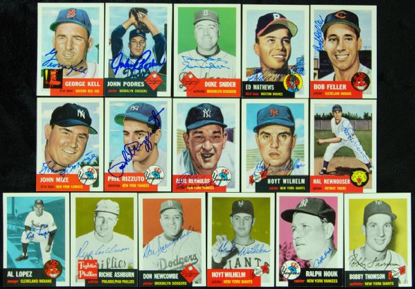 1953 Topps Archives Signed Collection of 185