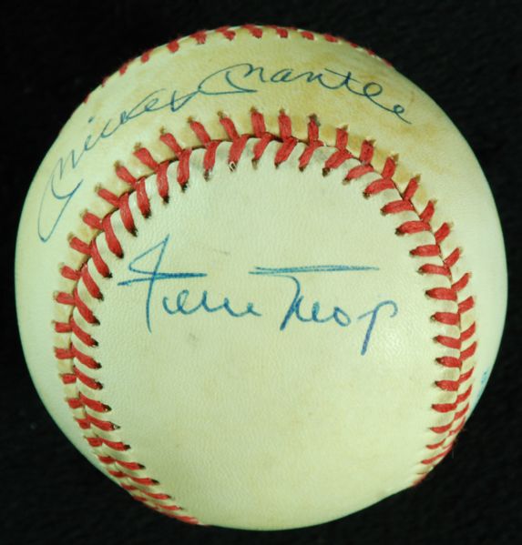 Mickey Mantle & Willie Mays Signed OAL Baseball (PSA/DNA)