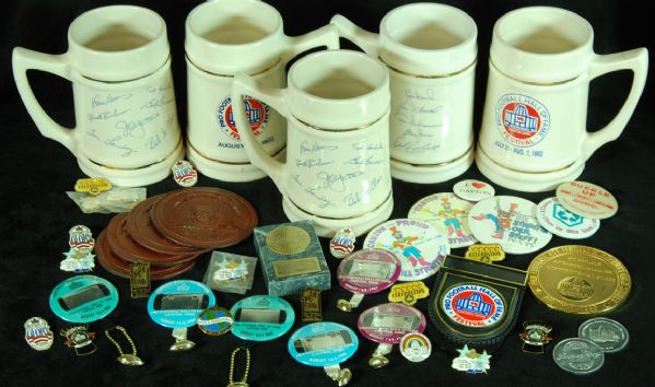 NFL Hall of Fame Collection (25 items) with 1989-1992 Steins, etc.