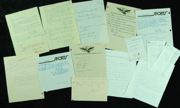 Retired Player Signed Letter Collection (13) full of Baseball Content