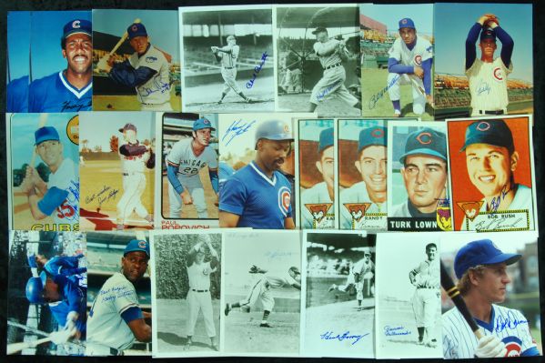Chicago Cubs Signed 8x10 Photos (22) with Herman, Williams, Jenkins