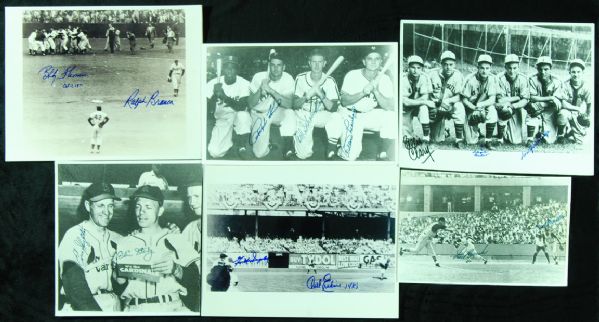 Multi-Signed Oversized Photos (6) with HOFers
