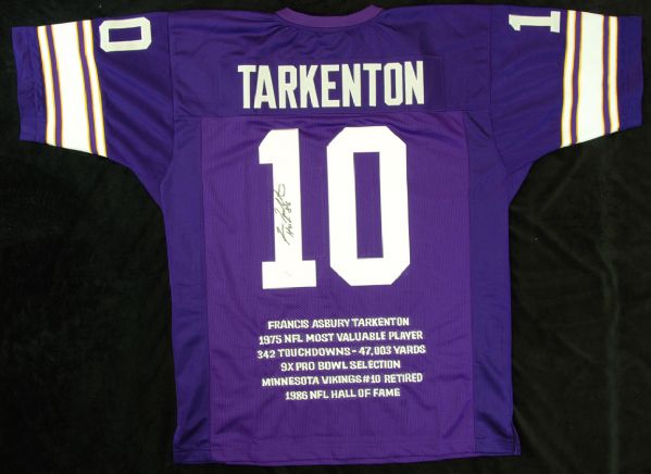 Fran Tarkenton Signed Vikings Jersey (JSA)