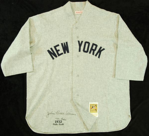 Julia Ruth Stevens Signed Yankees Flannel Mitchell & Ness Jersey