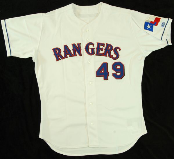John Rocker 2002 Game-Used Texas Rangers Jersey (MeiGray)