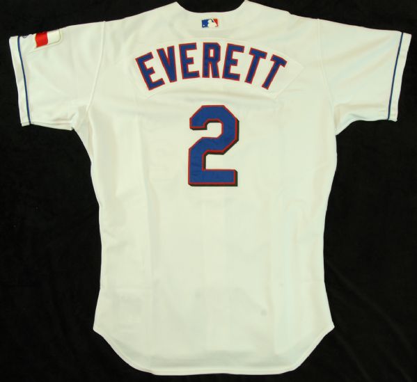 Carl Everett 2002 Game-Used Texas Rangers Jersey (MeiGray)