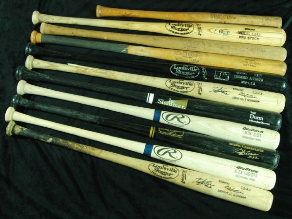 Group of Game-Used, Issued & Store Model Bats (11)