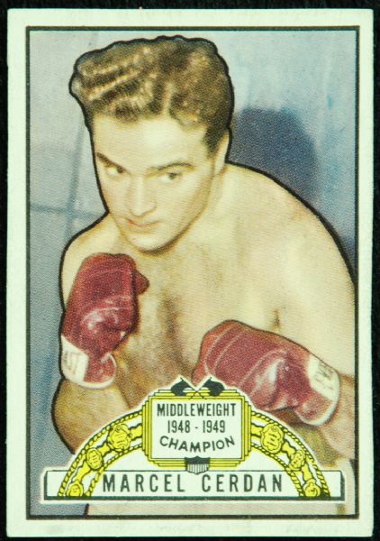 1951 Topps Ringside Boxing Marcel Cerdank Puzzle Back