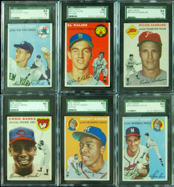 1954 Topps Baseball High-Grade Complete Set with 75+ PSA/SGC Graded