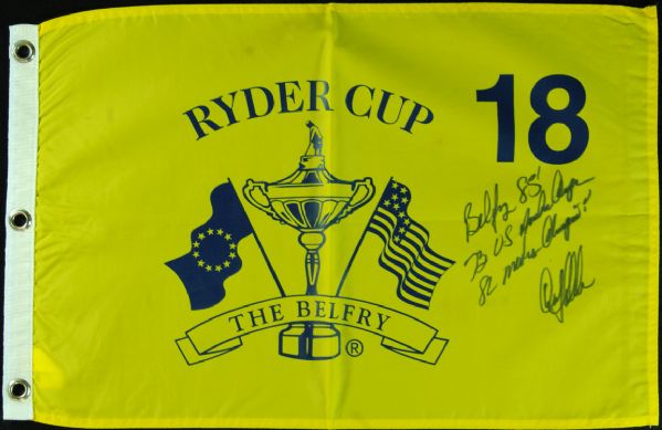 Craig Stadler Signed 1985 Ryder Cup Flag