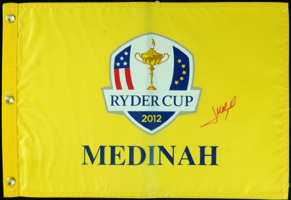Jose Maria Olazabal Signed 2012 Ryder Cup Flag